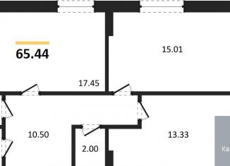 Продается двухкомнатная квартира, 65.4 м2, Воронеж, ЖК Современник, улица 9 Января, 68Л