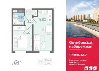 Продается 1-комнатная квартира, 32.9 м2, Санкт-Петербург, метро Пролетарская