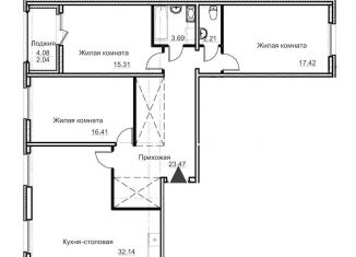 Продажа 3-комнатной квартиры, 111 м2, Санкт-Петербург, Парфёновская улица, 6к1, ЖК Променад