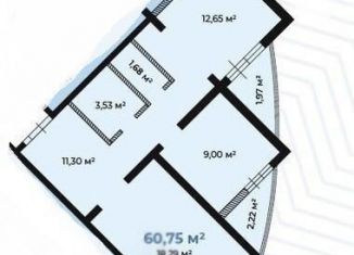 2-комнатная квартира на продажу, 61 м2, Сочи, ЖК Морская Симфония, улица Ленина, 298Бк7
