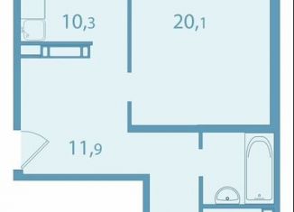 Двухкомнатная квартира на продажу, 63.4 м2, поселок Зональная Станция, улица Королёва, 20