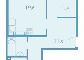 3-комнатная квартира на продажу, 63.4 м2, Томская область, улица Королёва, 20