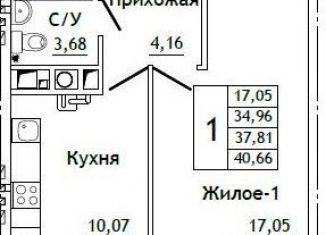 Продажа однокомнатной квартиры, 40.7 м2, Смоленская область