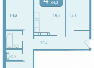 Продается 4-комнатная квартира, 84.2 м2, Томская область, улица Королёва, 20