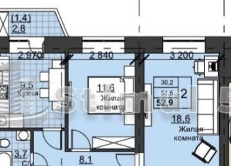 Продается 2-ком. квартира, 52.5 м2, Оренбург, Улица Николая Ерышева