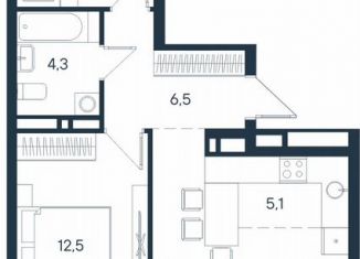 Трехкомнатная квартира на продажу, 62.2 м2, Пермский край