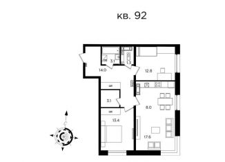 Продажа трехкомнатной квартиры, 73.3 м2, Хабаровский край