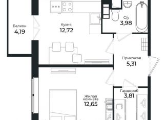 Продается 1-ком. квартира, 37.7 м2, Сертолово, Центральная улица, 13