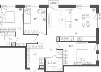 Продажа 4-комнатной квартиры, 89.1 м2, Москва, Даниловский район, 2-й Павелецкий проезд, 7