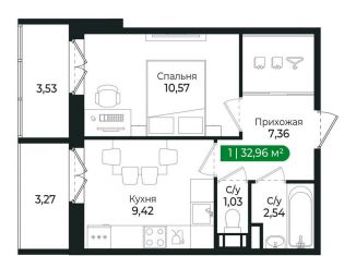 Однокомнатная квартира на продажу, 33 м2, Сертолово