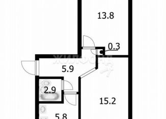 Продам двухкомнатную квартиру, 43.9 м2, Новосибирск, улица Зорге, 205, Кировский район