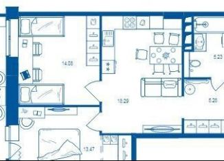 Продается 2-ком. квартира, 63.6 м2, Брянск