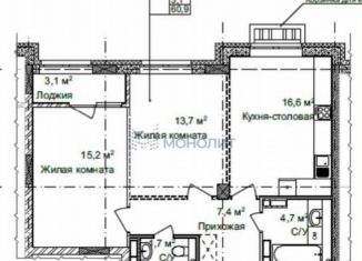 Продаю 2-ком. квартиру, 60.9 м2, Нижний Новгород, Большая Печёрская улица, 89, Нижегородский район