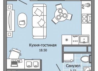 Квартира на продажу студия, 29 м2, Ульяновск, жилой комплекс Ультраград, 2, ЖК Ультраград