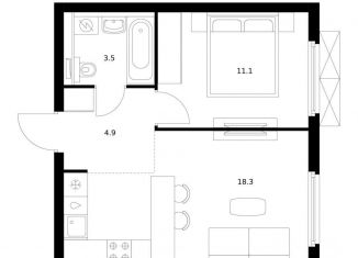 Продажа 1-комнатной квартиры, 37.8 м2, Нижегородская область, жилой комплекс Савин Парк, к5