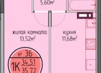 Продажа 1-комнатной квартиры, 34.5 м2, Пермский край, улица Худанина