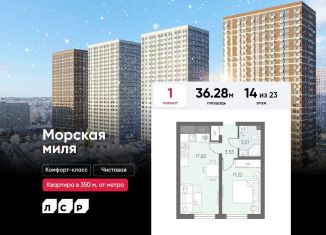 Продам 1-комнатную квартиру, 36.3 м2, Санкт-Петербург, ЖК Морская миля