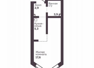 Продается квартира студия, 29.7 м2, Екатеринбург, метро Уралмаш