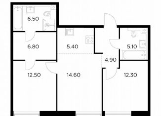 Трехкомнатная квартира на продажу, 68.1 м2, Москва, Войковский район