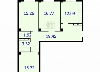 Продам трехкомнатную квартиру, 85.5 м2, Красноярск, Северное шоссе, 50А, Центральный район