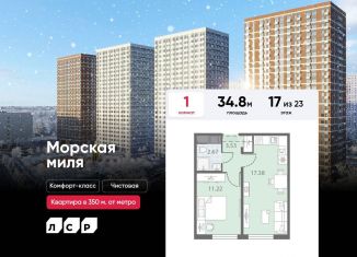 Продажа однокомнатной квартиры, 34.8 м2, Санкт-Петербург