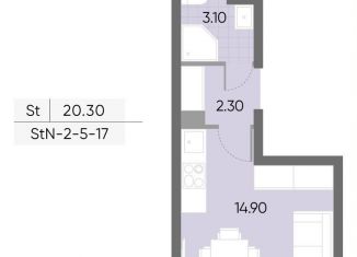 Продажа квартиры студии, 20.3 м2, Москва, метро Борисово