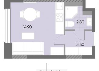 Продам квартиру студию, 21.2 м2, Москва, метро Борисово