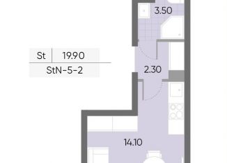 Продажа квартиры студии, 19.9 м2, Москва, район Москворечье-Сабурово