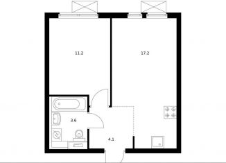 Продается 1-комнатная квартира, 35.6 м2, Москва, метро Нагорная, жилой комплекс Второй Нагатинский, к7