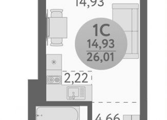 Продаю квартиру студию, 26 м2, Новосибирск, метро Площадь Маркса