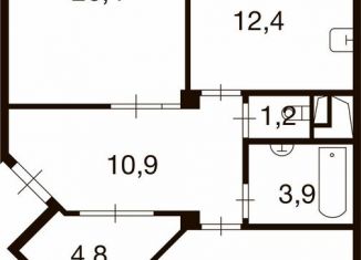 Продаю 2-комнатную квартиру, 72.5 м2, деревня Ивановское, улица Семёна Гордого, 3