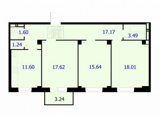 Продаю 3-ком. квартиру, 87.3 м2, Красноярск, Северное шоссе, 50А, Центральный район