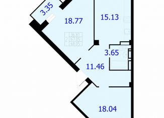 Продам 2-комнатную квартиру, 68.1 м2, Красноярск, Центральный район, Северное шоссе, 50А