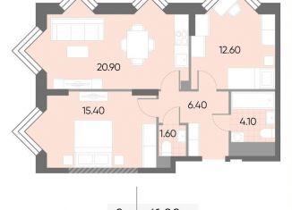 2-комнатная квартира на продажу, 61 м2, Москва, метро Борисово