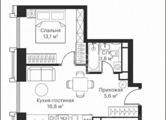 Продажа однокомнатной квартиры, 39.8 м2, Москва, район Покровское-Стрешнево, Волоколамское шоссе, 95/2