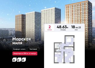 Продажа двухкомнатной квартиры, 48.6 м2, Санкт-Петербург