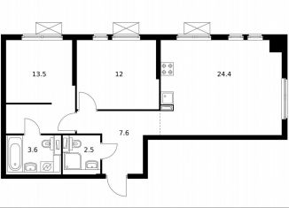 Продам двухкомнатную квартиру, 62.9 м2, Москва, метро Нагорная, жилой комплекс Второй Нагатинский, к7