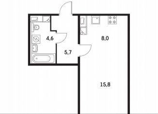 Продается 1-ком. квартира, 34.3 м2, Псков, Юбилейная улица, 16