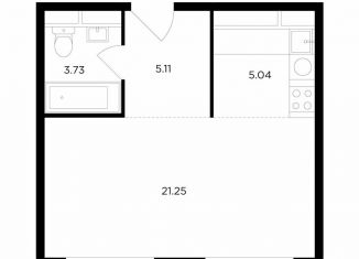 Продам квартиру студию, 35.1 м2, Москва, ЖК ТопХиллз, Электролитный проезд, 7