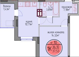 Продается 1-ком. квартира, 36.1 м2, Пермь, улица Худанина