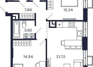 Продажа 2-ком. квартиры, 65.3 м2, Красногорск