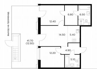 Продажа 2-комнатной квартиры, 80.3 м2, Москва, метро Водный стадион