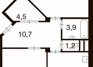 2-ком. квартира на продажу, 72.4 м2, деревня Ивановское, улица Семёна Гордого, 3