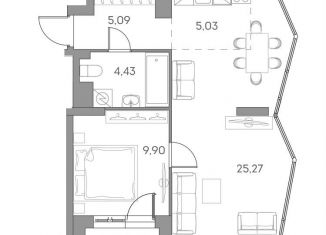 Продается 1-ком. квартира, 49.7 м2, Москва, метро Стахановская, Рязанский проспект, 2с27