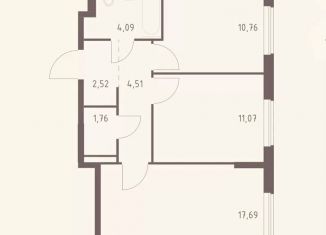 Продается 2-ком. квартира, 52 м2, Мытищи, 1-й Стрелковый переулок, 3, ЖК Мытищи Парк