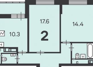 Продажа 2-комнатной квартиры, 57.4 м2, Москва, Пролетарский проспект, 14А, метро Каширская