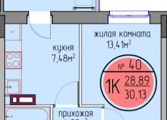 Продам однокомнатную квартиру, 28.9 м2, Пермский край, улица Худанина