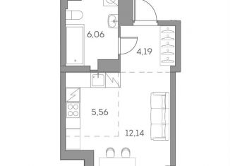 Квартира на продажу студия, 28 м2, Москва, метро Стахановская, Рязанский проспект, 2с27