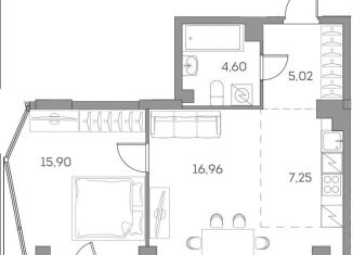 Продажа 1-комнатной квартиры, 49.7 м2, Москва, метро Стахановская, Рязанский проспект, 2с27