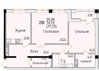 Продается 2-ком. квартира, 77.7 м2, Дербент, улица Графа Воронцова, 78скА-3